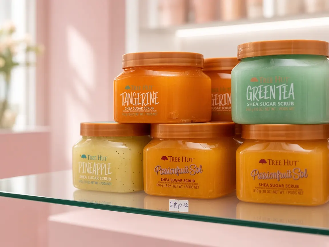 Body scrubs on the Skinlab shelves